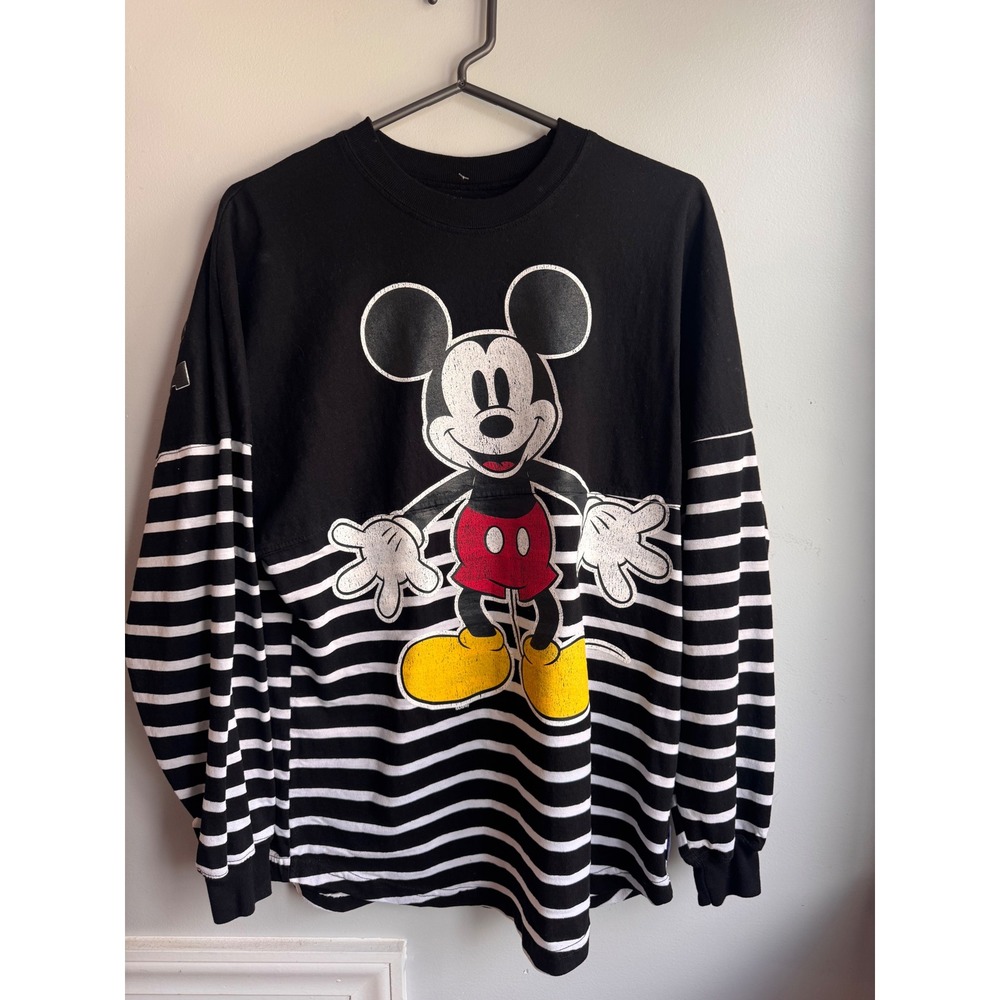 Disney Parks Spirit Jersey Mickey Mouse The Original Striped Pullover Size S